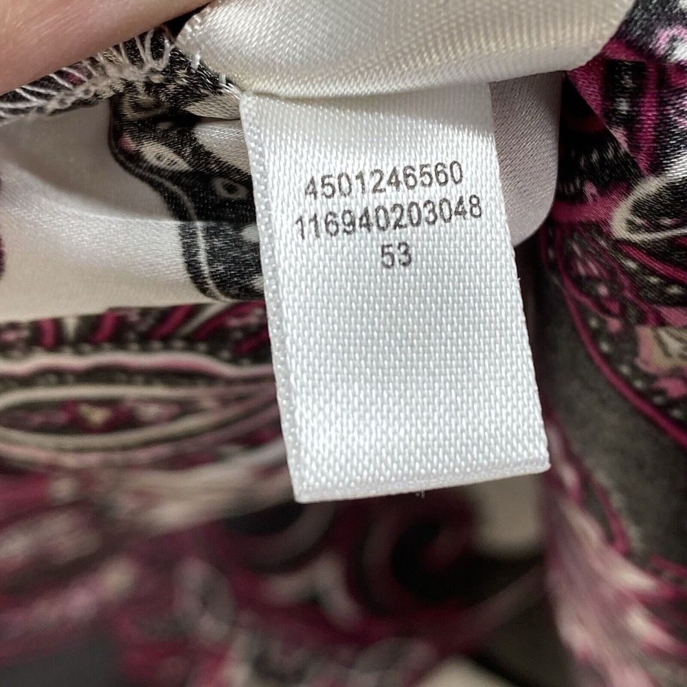 White House Black‎ Market WHBM Top Blouse Womens 0 Purple white black Keyhole - Picture 7 of 11